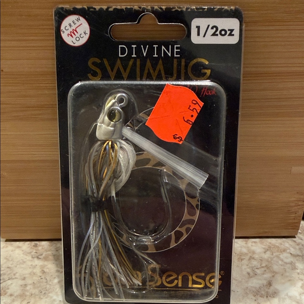 Divine Swimjig by – Silver/White Swim Jig, 1/2 oz